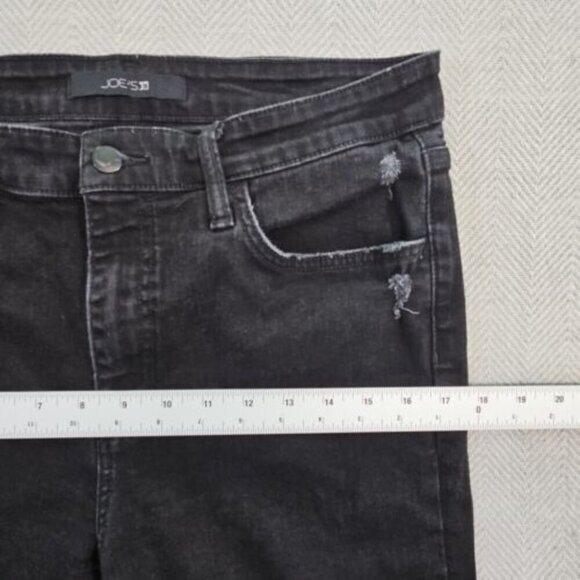 Joe's Jeans Women's Donella Ankle Jeans Size 31 Black Factory Distressed - Picture 4 of 16